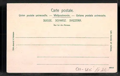 AK Goeschenen, Ortsansicht mit Kirche