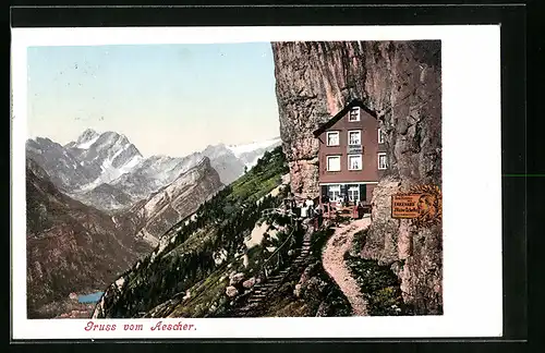 AK Wasserauen, Berggasthaus Aescher