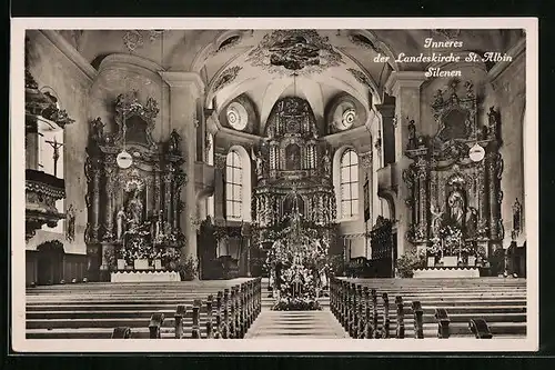 AK Silenen, Inneres der Landeskirche St. Albin