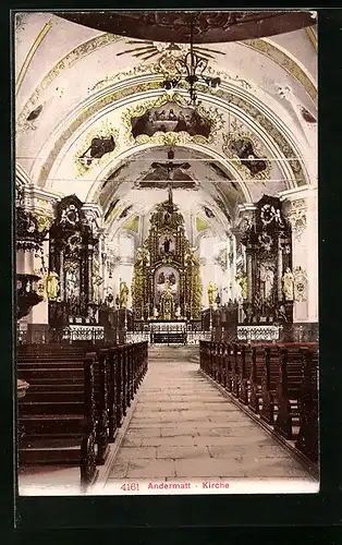 AK Andermatt, Innenansicht der Kirche
