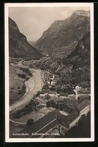 AK Amsteg, Kraftwerke aus der Vogelschau