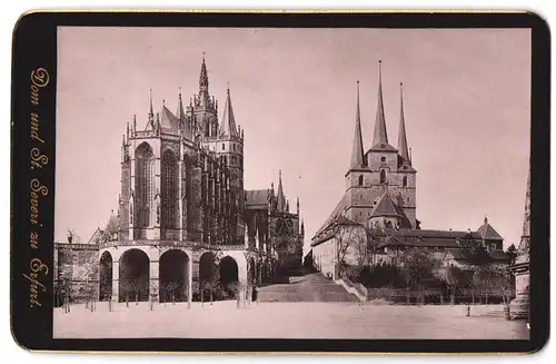 Fotografie unbekannter Fotograf, Ansicht Erfurt, Domansicht mit St. Severikirche