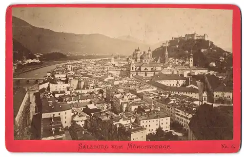 Fotografie Baldi & Würthle, Salzburg, Ansicht Salzburg, Gesamtansicht mit der Festung Hohensalzburg