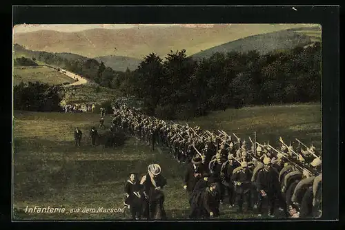 AK Deutsche Infanterie auf dem Marsche