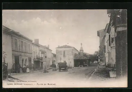 AK Gensac, Place du Marché