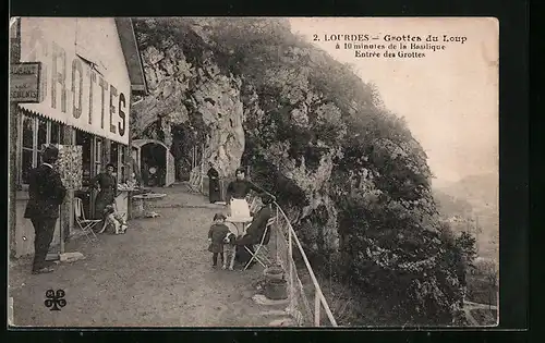 AK Lourdes, Grottes du Loup - Entrée des Grottes