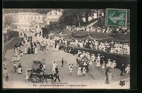 AK Bagnères de Bigorre, La Bataille de Fleurs