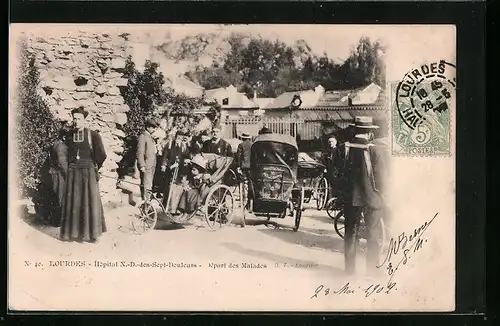 AK Lourdes, Hopital N.-D.-des-Sept-Douleurs - Depart des Malades