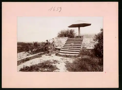 Fotografie Brück & Sohn Meissen, Ansicht Seusslitz, Blick auf den Pilz auf der Aussichtsplattform