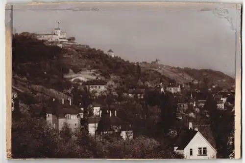 Fotografie Brück & Sohn Meissen, Ansicht Kötzschenbroda, Blick auf den Ort mit der Friedensburg