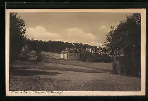 AK Hutschdorf / Obfr., Haus Bethanien vom Waldfriedhof aus gesehen