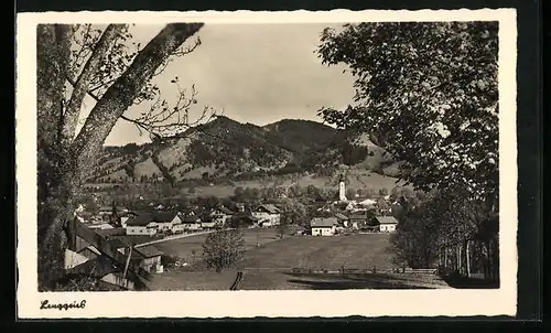 AK Lenggries, Totale vom Berg aus gesehen