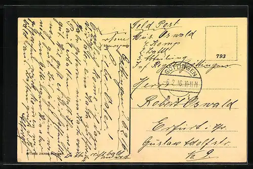 AK Göttingen, Rathaus mit Denkmal