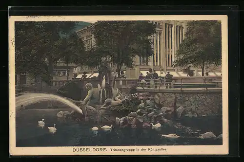 AK Düsseldorf, Tritonengruppe in der Königsallee