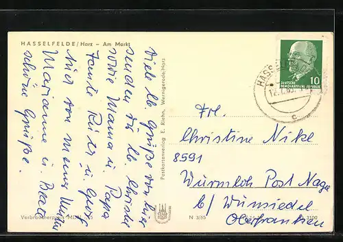 AK Hasselfelde / Harz, am Markt