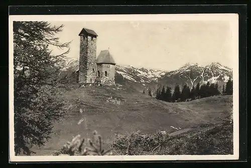AK Giogo di San Vigilio presso Merano, Blick zur Kirche
