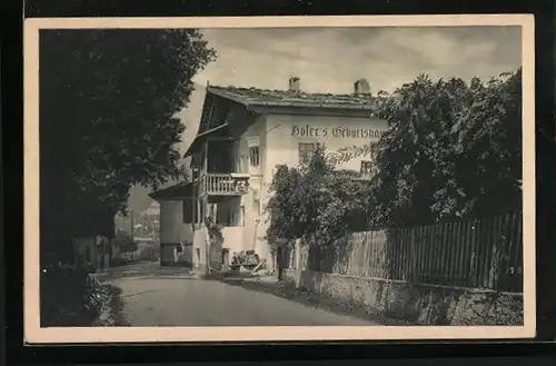 AK St. Leonhard, Strassenpartie bei Hofers Geburtshaus