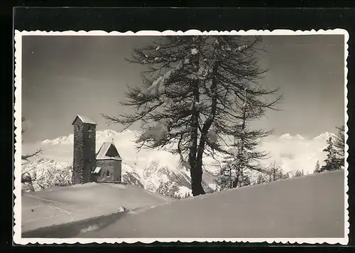 AK Giogo di San Vigilio presso Merano, Kirche im Winter