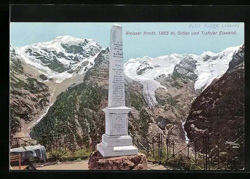 AK Trafoi, Weisser Knott, Ortler und Trafoier Eiswand