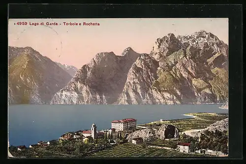 AK Torbole /Lago di Garda, Teilansicht mit Rochetta