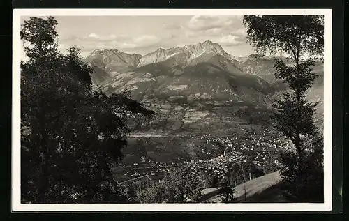 AK Merano, Blick von Giogo d S. Vigilio auf die Ortschaft