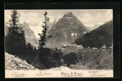 AK Trafoi, Teilansicht gegen Alpenriesen