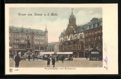 AK Essen /Ruhr, Kopstadtplatz und Kolosseum