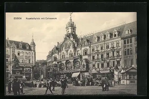 AK Essen, Kopstadtplatz mit Colosseum