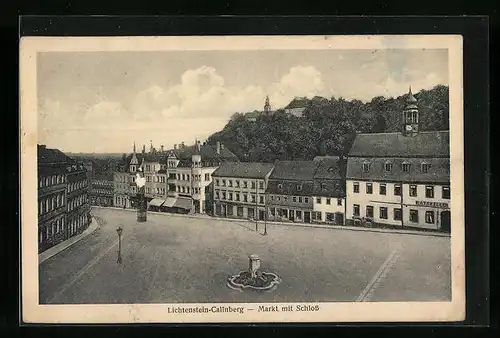 AK Lichtenstein-Callnberg, Markt mit Schloss