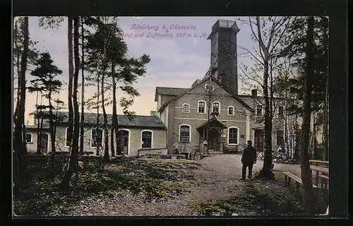 AK Adelsberg bei Chemnitz, Hotel auf dem Berg