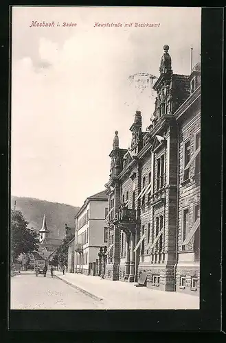 AK Mosbach i. Baden, Hauptstrasse mit Bezirksamt