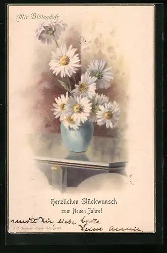 Duft-AK Blumen in blauer Vase