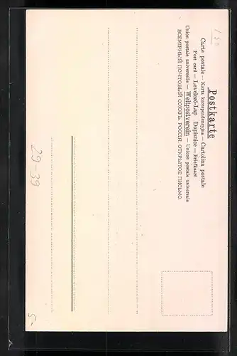 Duft-AK Mädchen mit Laute auf einer Wiese