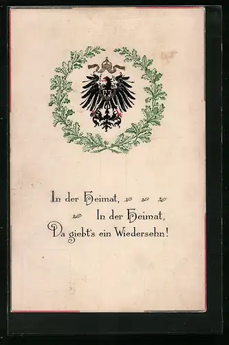 AK Reichsadler mit Krone und Ehrenkranz