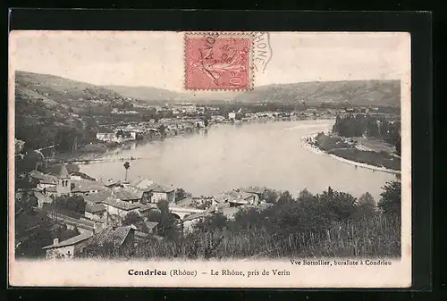 AK Condrieu, Le Rhone, pris de Verin