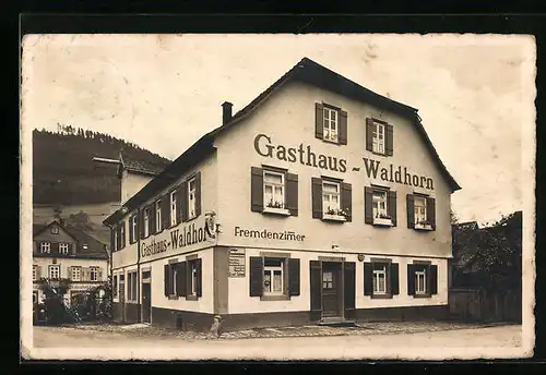 AK Alpirsbach im Schwarzw., Gasthaus zum Waldhorn