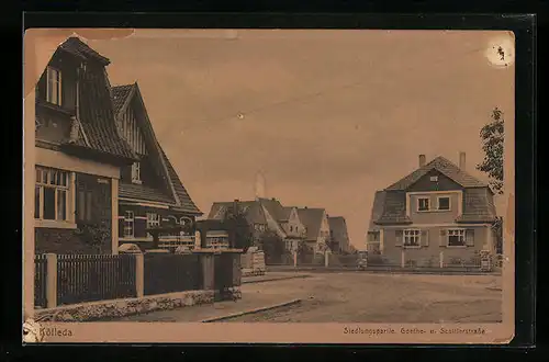 AK Kölleda, Siedlungspartie, Goethe- und Schillerstrasse