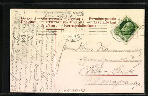 AK München, Totalansicht mit Rathaus