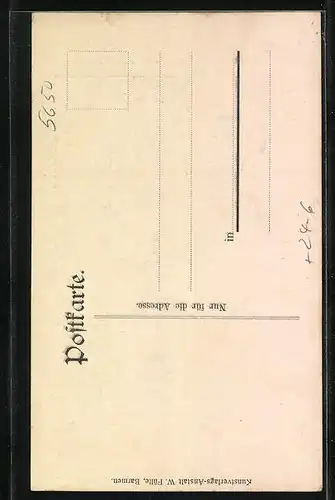 AK Solingen, Sturm-Katastrophe 1906, Zerstörtes Haus Doperhof, Unwetter