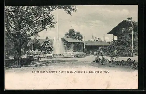 AK Dornbirn, Gewerbe-Ausstellung 1900, Anlagen auf dem Gelände