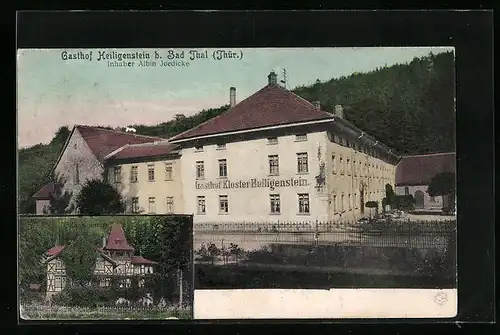 AK Bad Thal /Thür., Gasthof Heiligenstein von Albin Joedicke, Villa Koenen