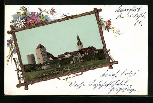 AK Querfurt, Ortsansicht mit Schloss