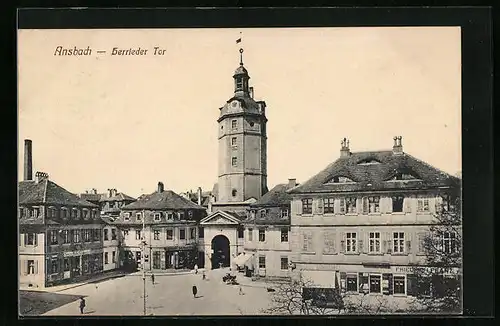 AK Ansbach, Strassenpartie am Herrieder Tor