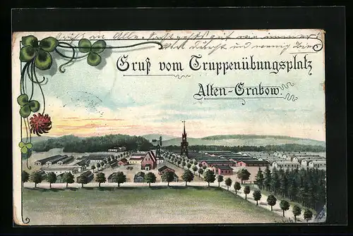 Künstler-AK Alten-Grabow, Truppenübungsplatz