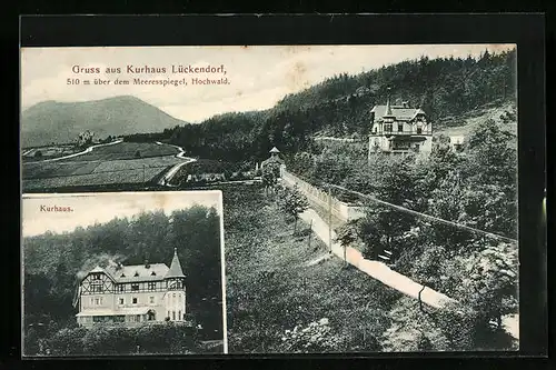 AK Lückendorf, Kurhaus, Panorama u. Hochwald