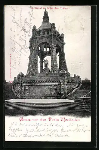 AK Porta Westfalica, Denkmal Wilhelm des Grossen