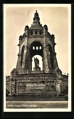 AK Porta, Kaiser Wilhelm-Denkmal