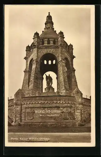 AK Porta, Kaiser Wilhelm-Denkmal