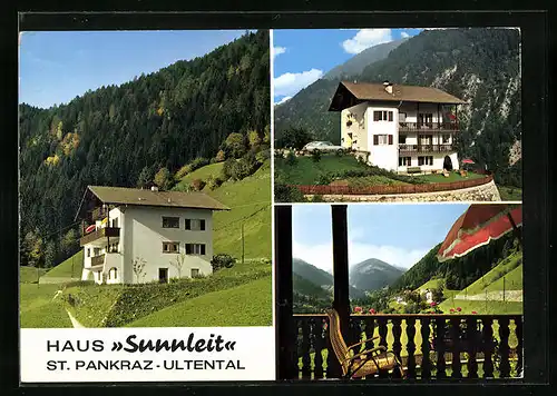AK St. Pankraz - Ultental, Drei Ansichten vom Haus Sunnleit