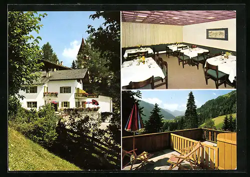 AK St. Walburg - Ultental, Gasthof Kirchsteiger in drei Ansichten